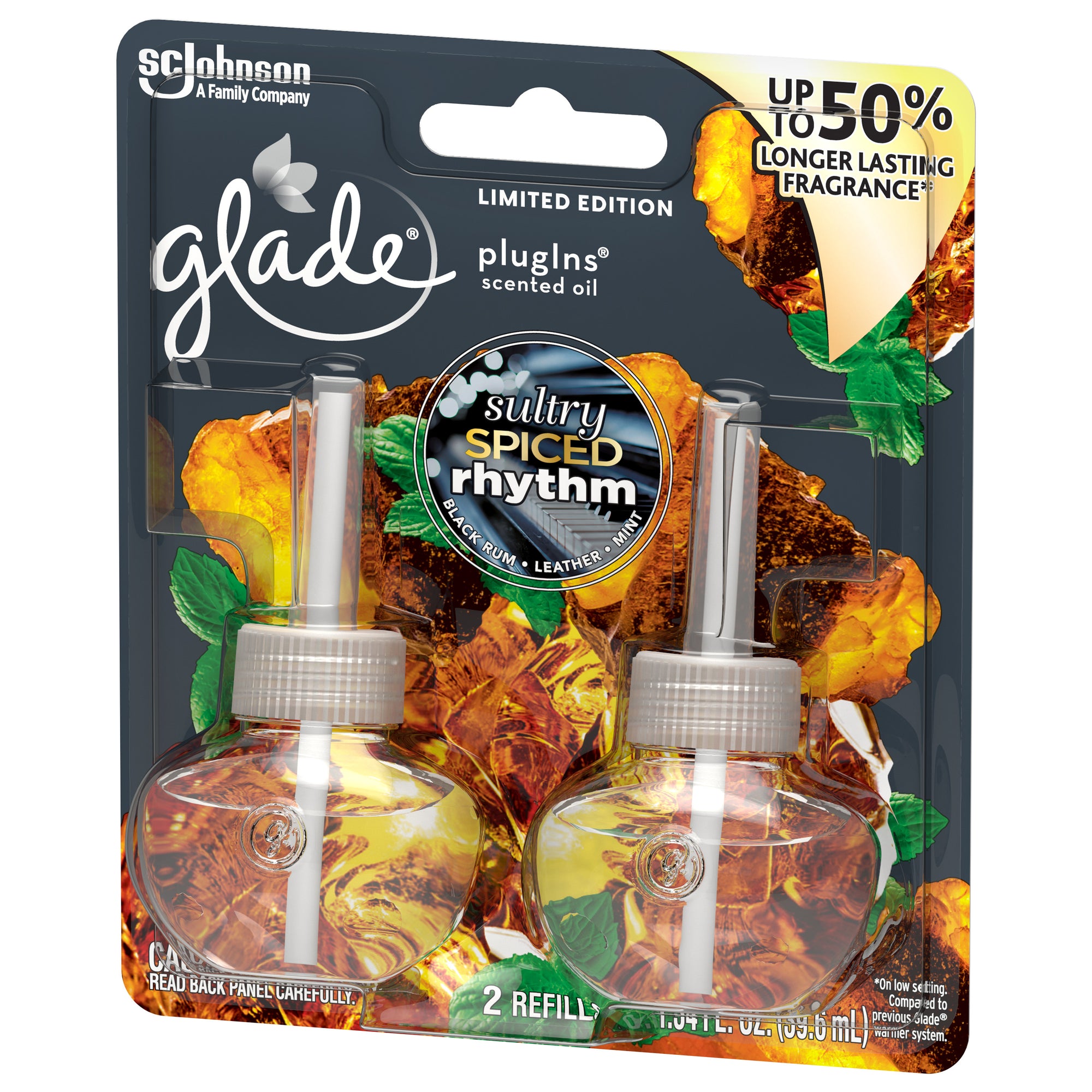 PlugIns Scented Oil Air Freshener Refill, Sultry Spiced Rhythm, 2 count