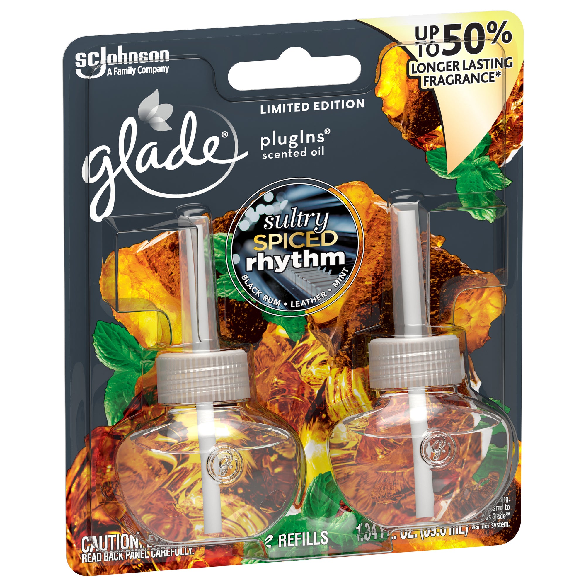 PlugIns Scented Oil Air Freshener Refill, Sultry Spiced Rhythm, 2 count