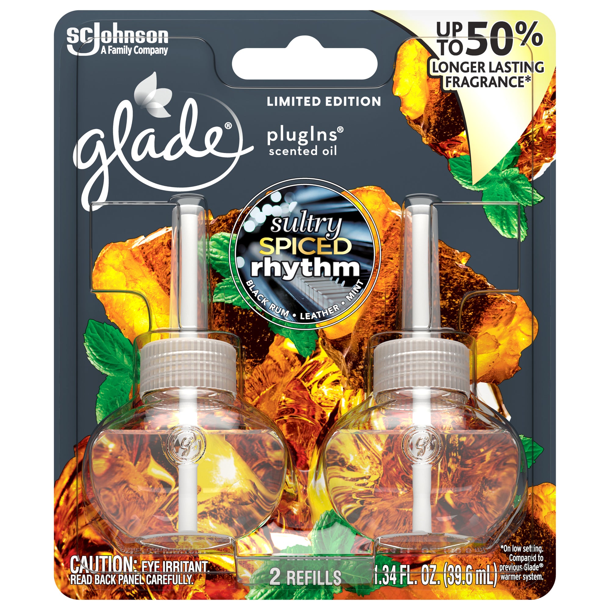 PlugIns Scented Oil Air Freshener Refill, Sultry Spiced Rhythm, 2 count