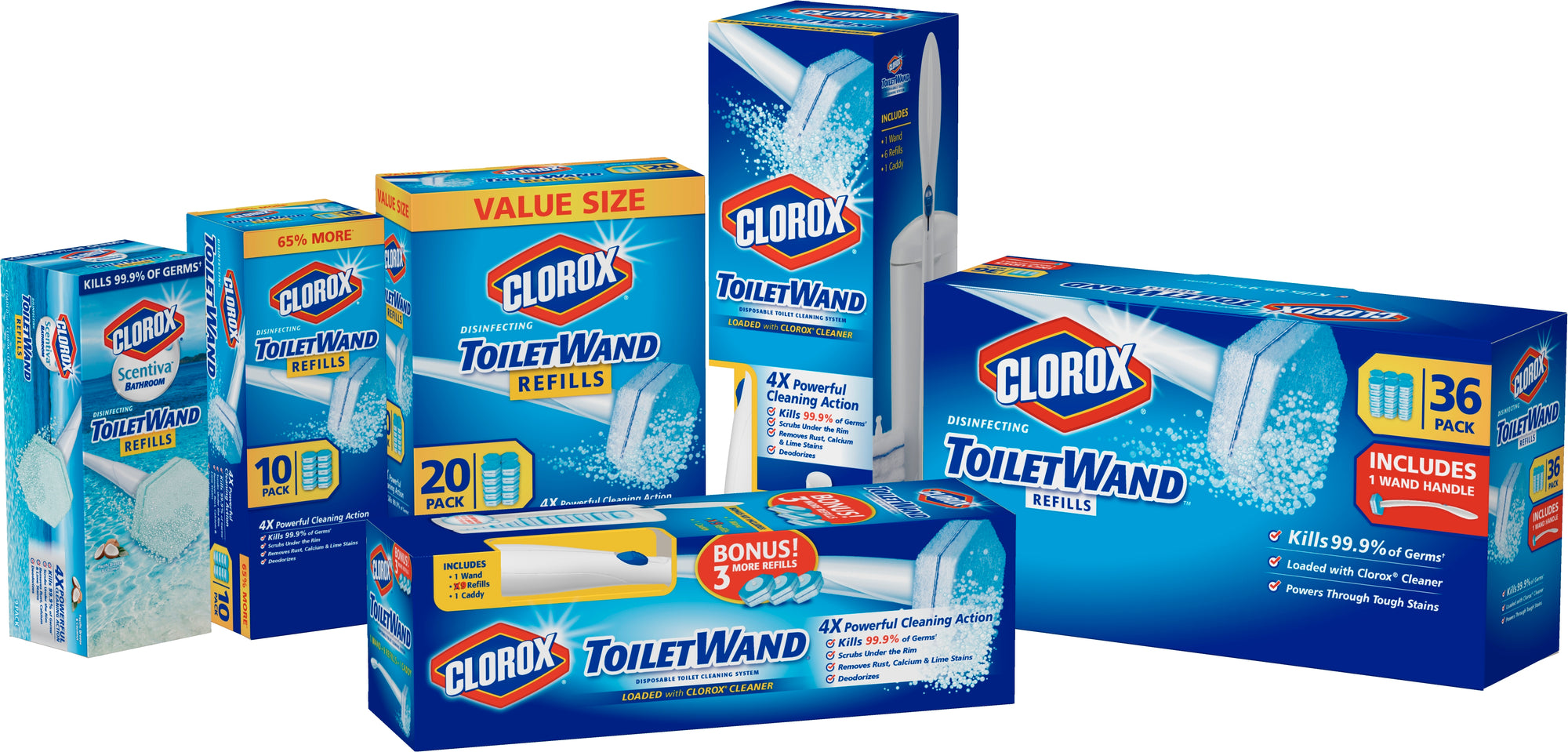 ToiletWand Disinfecting Refills, Disposable Wand Heads - 20 Count