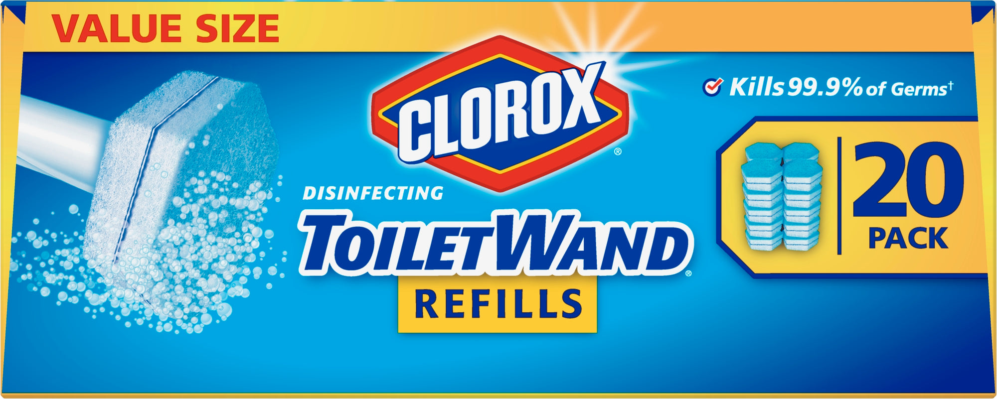 ToiletWand Disinfecting Refills, Disposable Wand Heads - 20 Count